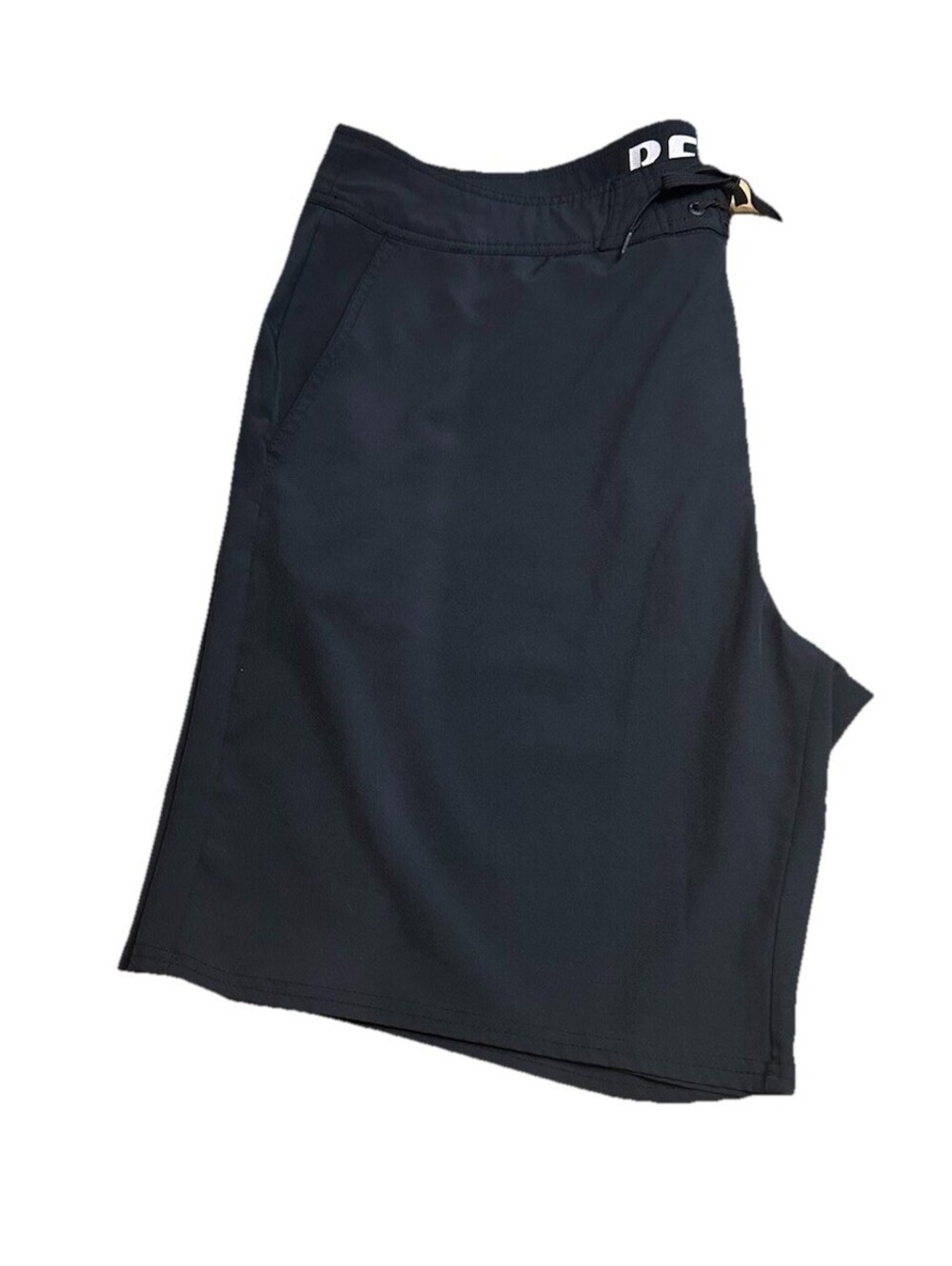 Reef Men’s Black Board Shorts Swim Surf Size 38 Stretch Drawstring Pockets